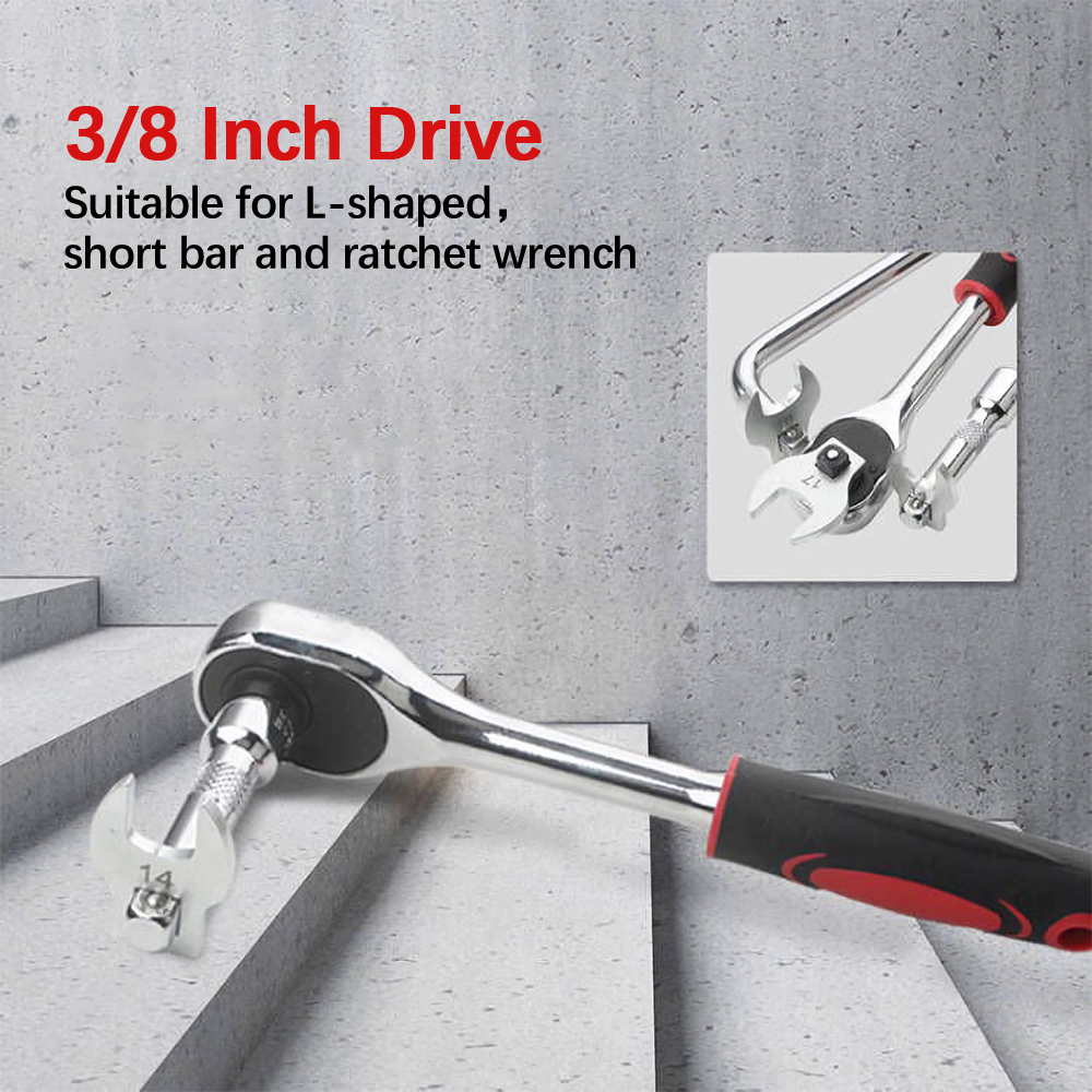 Juego de llaves dinamométricas e imperiales, juego de 8 piezas de 3/8 pulgadas para llave dinamométrica de trinquete, cabeza cuadrada de repuesto