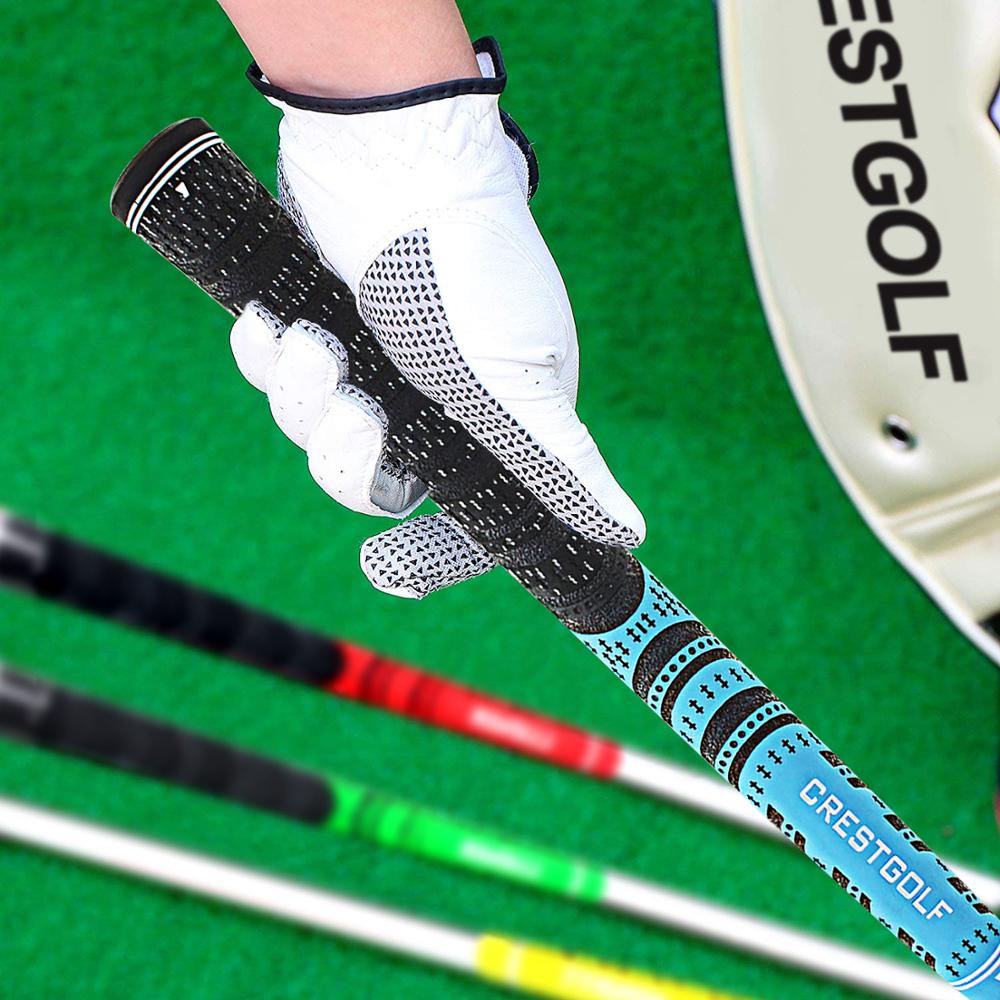 CRESTGOLF Multicolor peso ligero antideslizante de goma tamaño mediano Iron Golf Club Grips