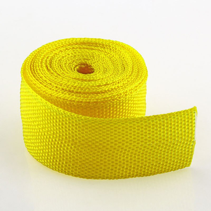 Sangles en PP fines pour sac à dos, 70 Yards/Lot, 23mm, ruban d&#39;emballage pour animal de compagnie, 15 couleurs, noir, blanc, rouge, bleu, vert, jaune, violet: 01 Yellow 23mm