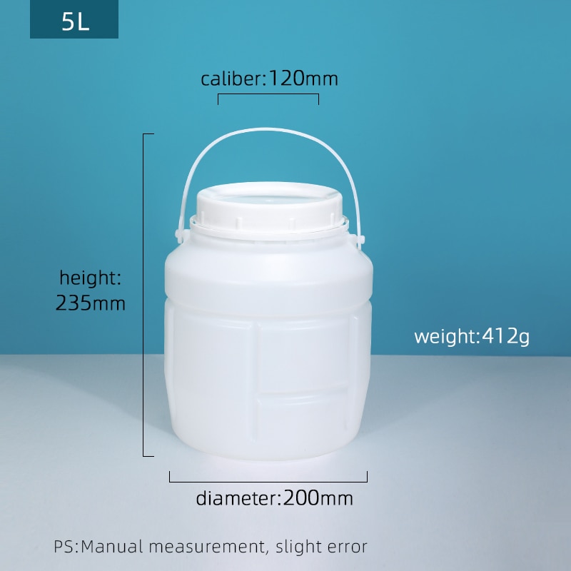 5 liter tom plastikspand med låg hjemmelagringsbeholder til madvandsprodukter 1 stk