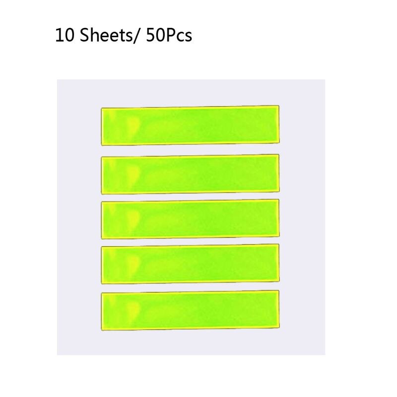 50 Reflective Adhesive Sticker Night Visibility Safety Child Universal Reflector: Y