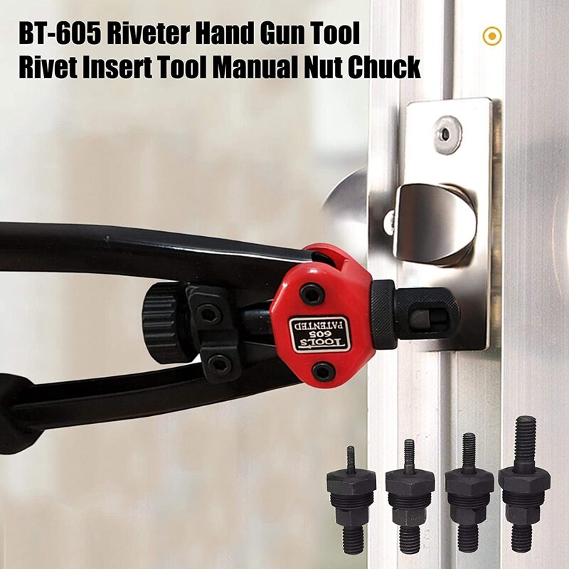 BT-605 Klinkhamer Hand Tool Klinknagel Insert Tool Handleiding Moer Chuck - Hand Klinkhamer Rivet Tool Professionele Installatie Kit