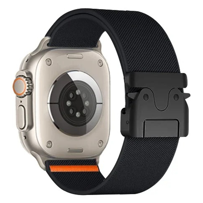 Bracelets de Parachute pour Apple Watch ultra 2, 49mm 46mm 42mm 44mm 45mm 40mm 41mm, Bracelet correa IWatch série 10 9 8 7 6 3 SE: S / Black Yellow