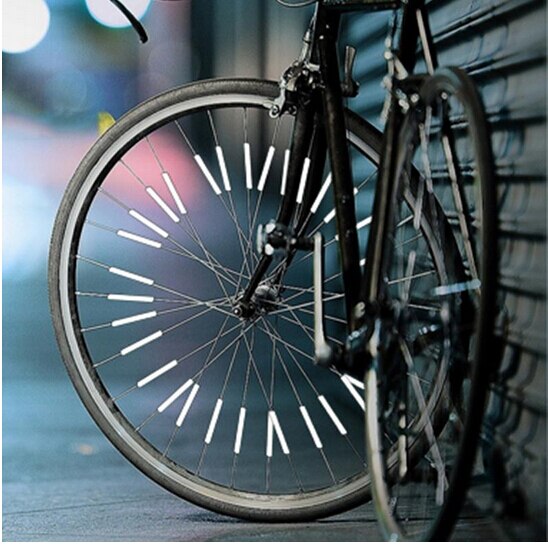 12 sztuk rowerów odblaskowe koła naklejki taśmój górskie szprychy rowerowe Mtb naklejki reflektor Fixie rowerowa folia odblaskowa