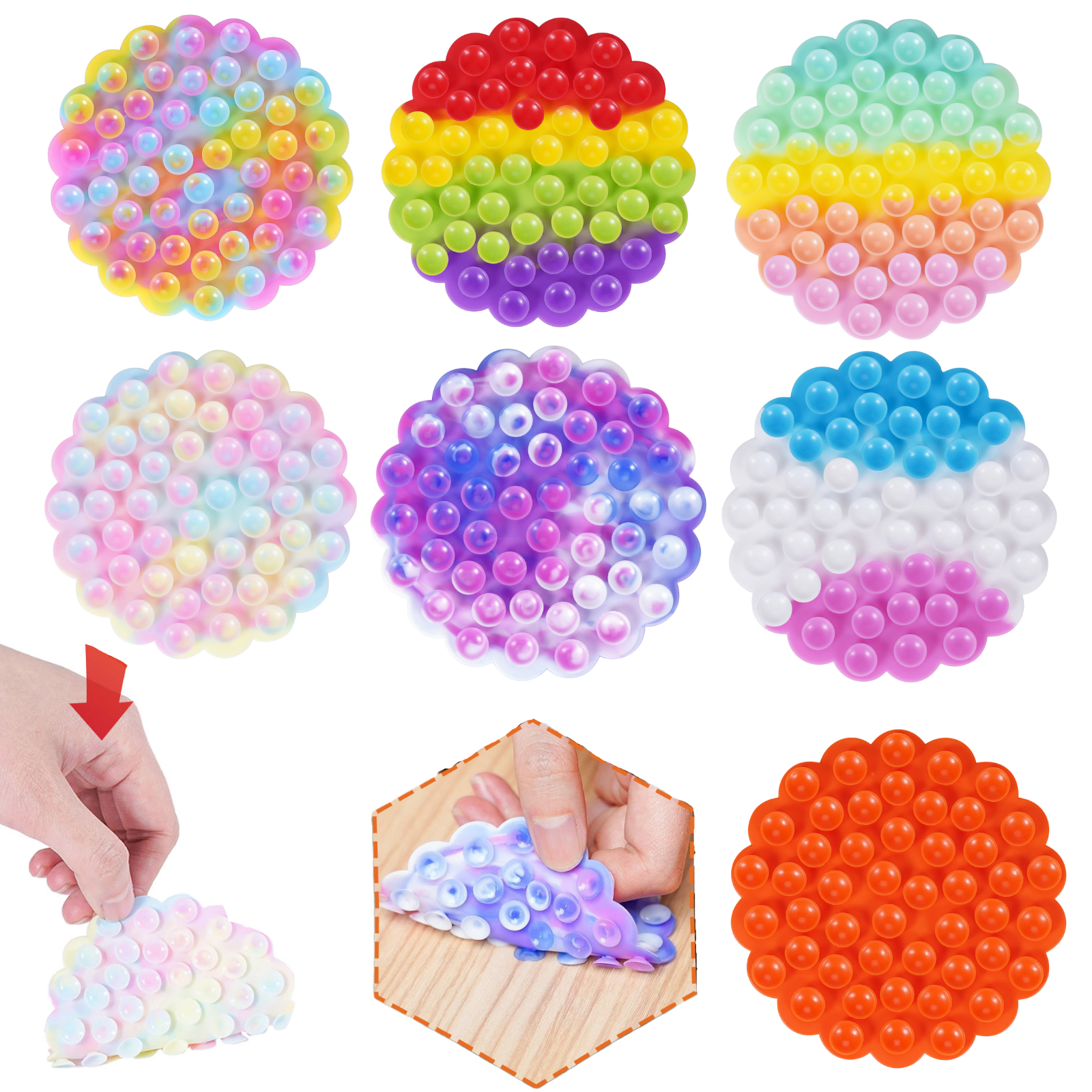 Squidopop Stress Relief Speelgoed Zuignap Speelgoed Siliconen Zintuiglijke Speelgoed Voor Stress Autisme Behoeften Fidget Speelgoed Antistress