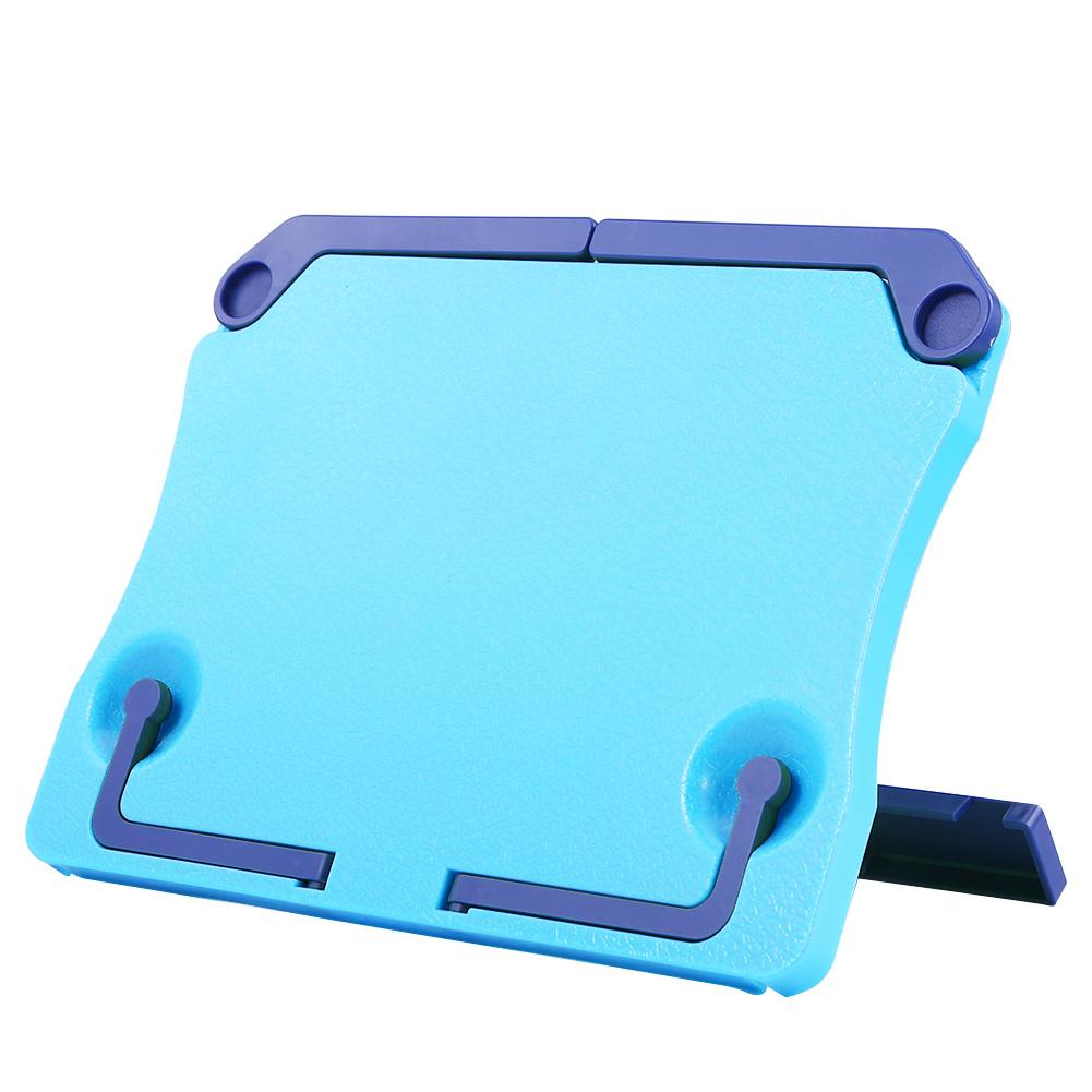 Portable Folding Desktop Book Reading Shelf Bookshelf Desk Music Recipe Stand Tablet PC Mobile Phone F'd Stand （Blue）