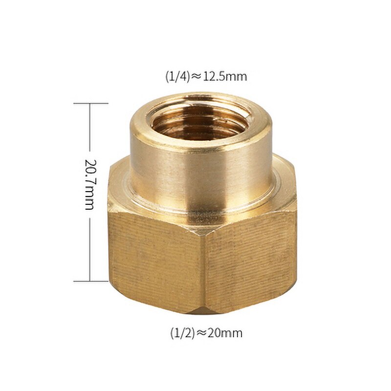 Brass Pipe Fitting Copper Hose Hex Coupling Coupler Fast Connetor Female Thread 1/8&quot; 1/4&quot; 3/8&quot; 1/2&quot; 3/4&quot; BSP For Water Fuel Gas: 02-04