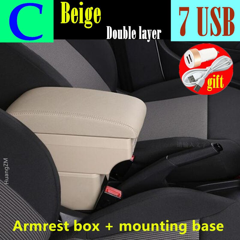 Accoudoir de voiture avec Interface USB, boîte de rangement de contenu en magasin Central pour Opel et Adam