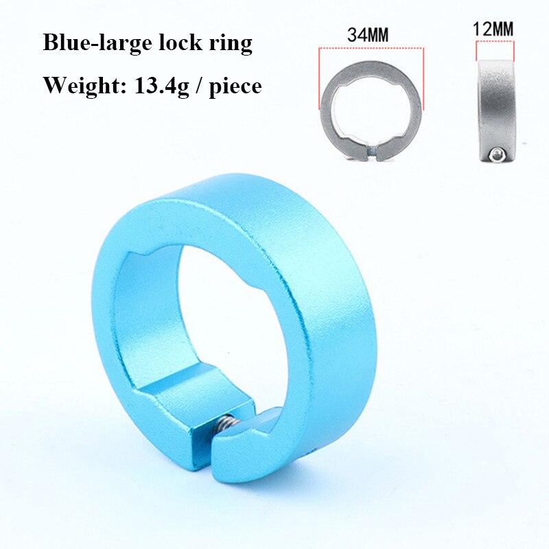 2 stücke Fahrrad Griffe Ring 8/12mm Aluminium Legierung Ende Schloss Ringe MTB Mountain Road Bike Lenker Fahrrad teile radfahren Zubehör: 2pcs BLUE 12MM