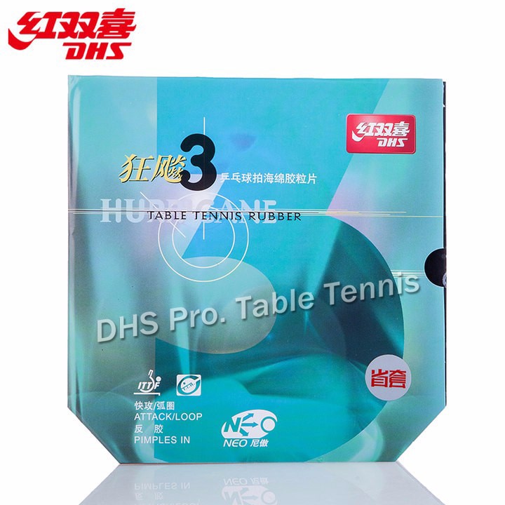Dhs furacão provincial 3 neo 37 graus backhand pips-no tênis de mesa de borracha ping pong espinhas com esponja tenis de mesa