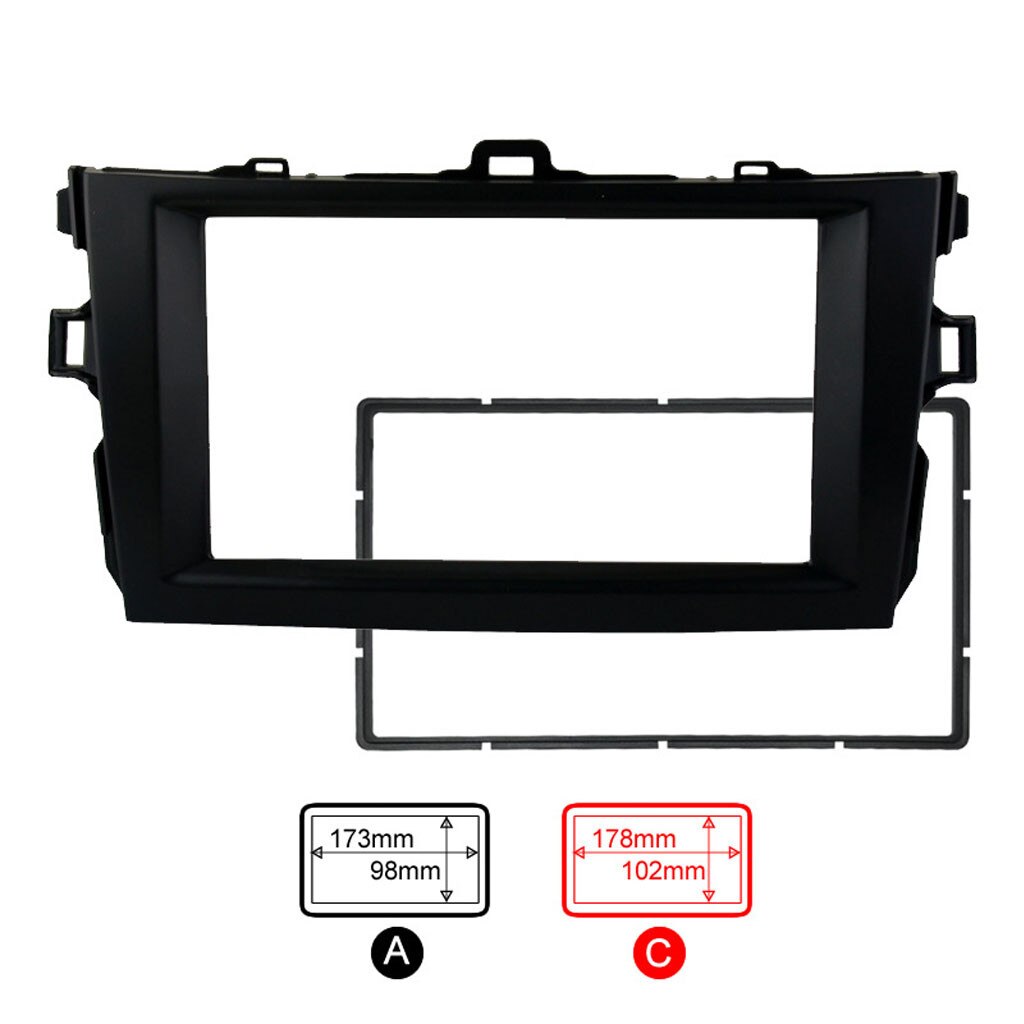 Franchise Car Stereo Radio Fascia Panel Trim Kit 2Din ABS Car Stereo Radio Fascia Plate Panel Frame For Toyota Corolla
