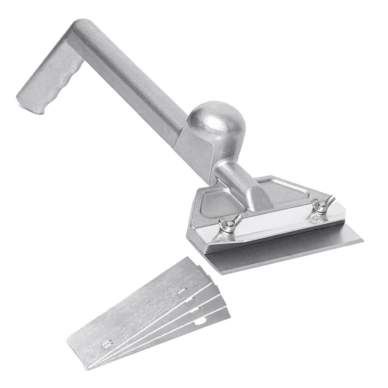 Outdoor Grill Scrapers, Casting Aluminum Commercial Griddle Scraper and 5 Blades and Small Slant Edge Grill Scraper: Default Title