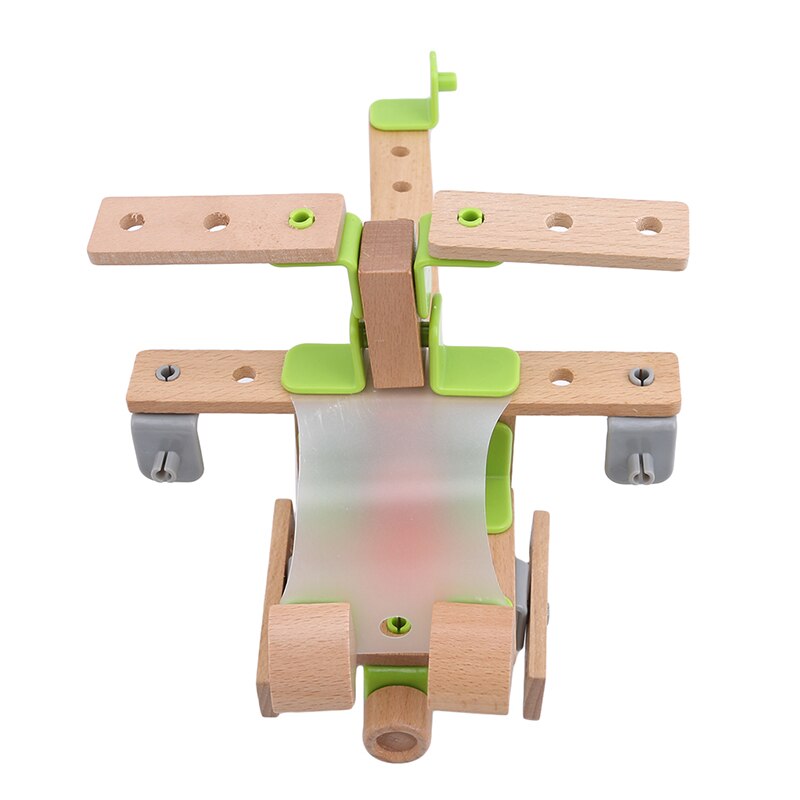 Kreative Montage Hubschrauber Montage Holz Muttern Schraube DIY Block freundlicher Pädagogisches Spielzeug
