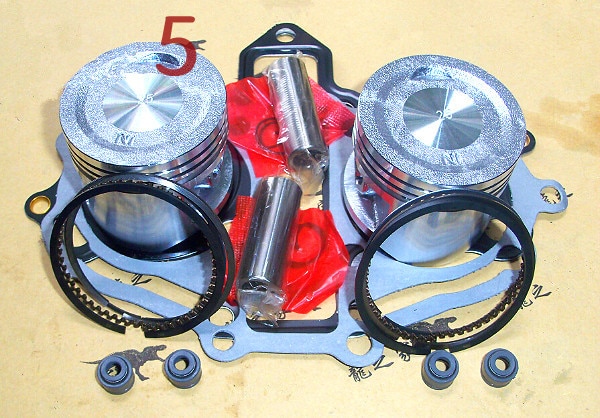 CA250 QJ250-3A DD250 Motorcycle Piston Rings Set Standard Pinston Pins With Gaskets Double Cylinder