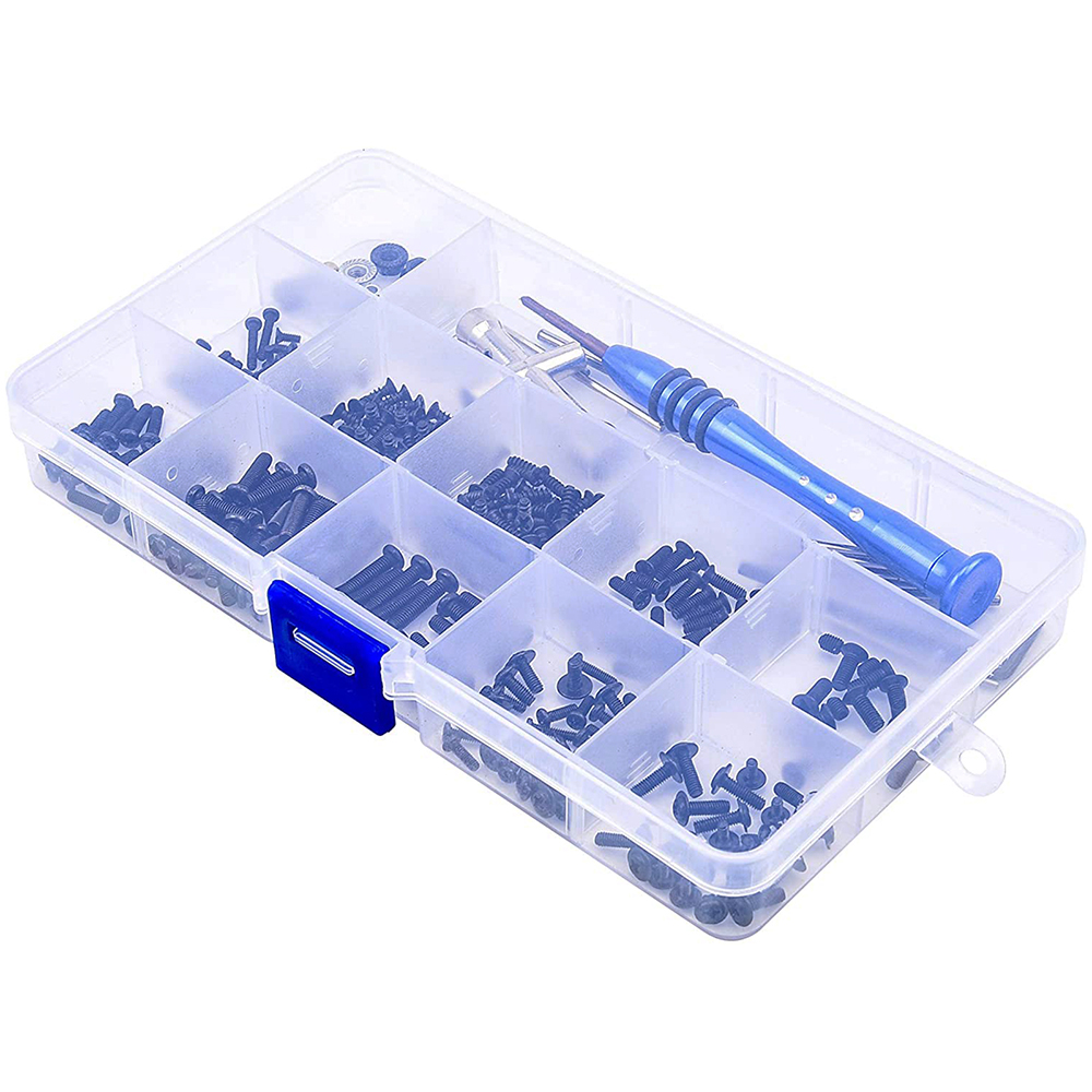 316 Uds. Juego de caja de herramientas y tornillos para coche RC M2 M2.5 M3 suministros de reparación de tornillos para Wltoys 1/14 144001 Accesorios para automóviles RC