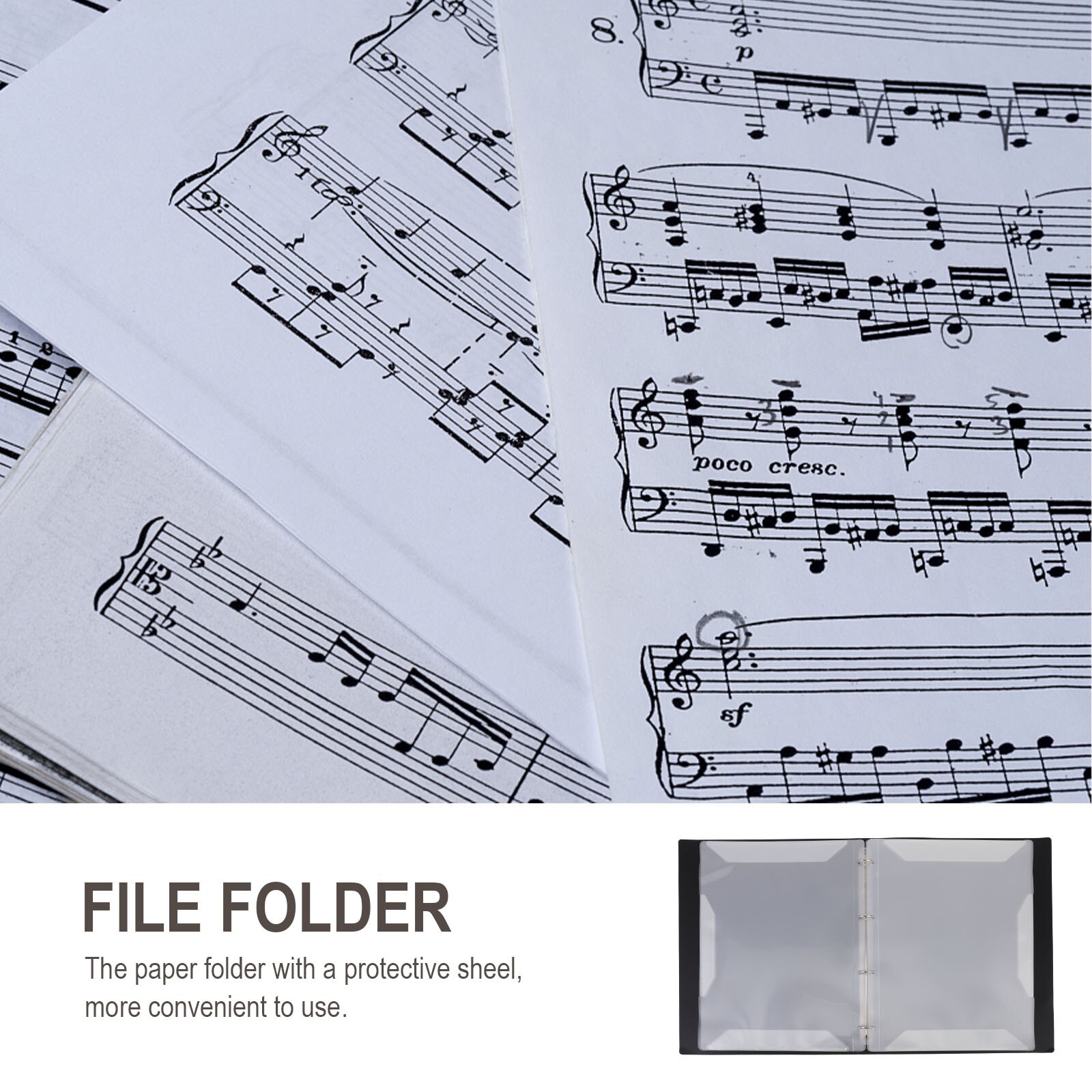 1Pc A4 Muziek Score Map Met Sheel A4 Muziek Score ... – Vicedeal