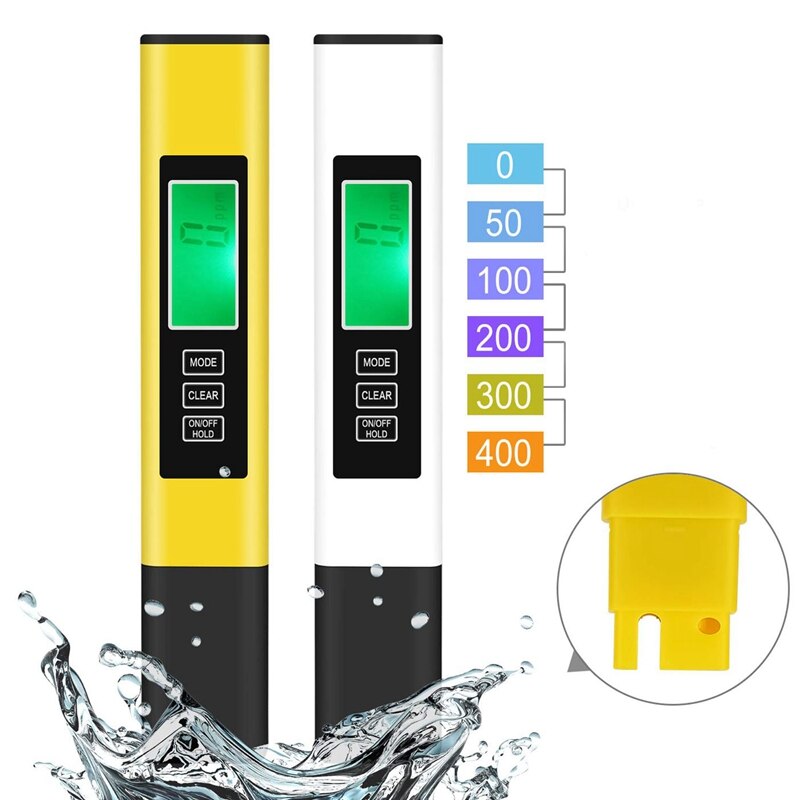 Water Quality Tester, 2Pack Tds Meter Digitale Water Tester, tds Temperatuur & Geleidbaarheid Meter 3 In 1, Hydrocultuur Ec Meter, S