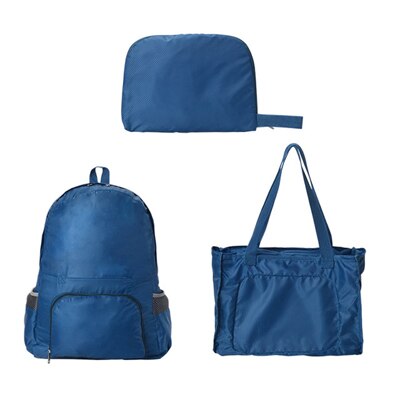 Opvouwbare Tweeërlei Gebruik Rugzak Ultralight Fietsen Marathon Rugzak Voor Vrouwen Mannen Waterdichte Outdoor Gym Vouwen Rugzak: Blue Color