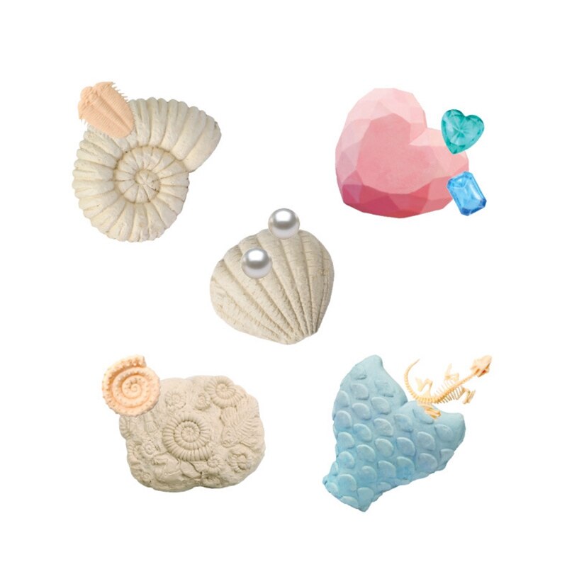 Kit de excavación de piedras preciosas, perlas para manualidades, fósiles de excavación, juego Break Open Treasure Bricks, juguete educativo de arqueología para niños