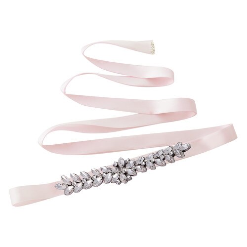 TRiXY S69 Hochzeit Gürtel Strass Gürtel Splitter Diamant Gürtel Braut Gürtel Hochzeit Kleid Zubehör Ehe Braut Braut Schärpen: Rosa