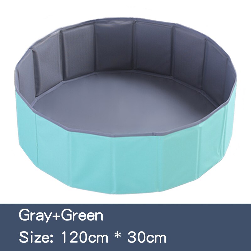 Bambini Pieghevole Oceano Piscina di Palline Pit Bambino Recinzione Parco Giochi Al Coperto Lavabile Anti-Skid facile da Memorizzare Palla da Biliardo Per Bambini regali: green-gray 120cm