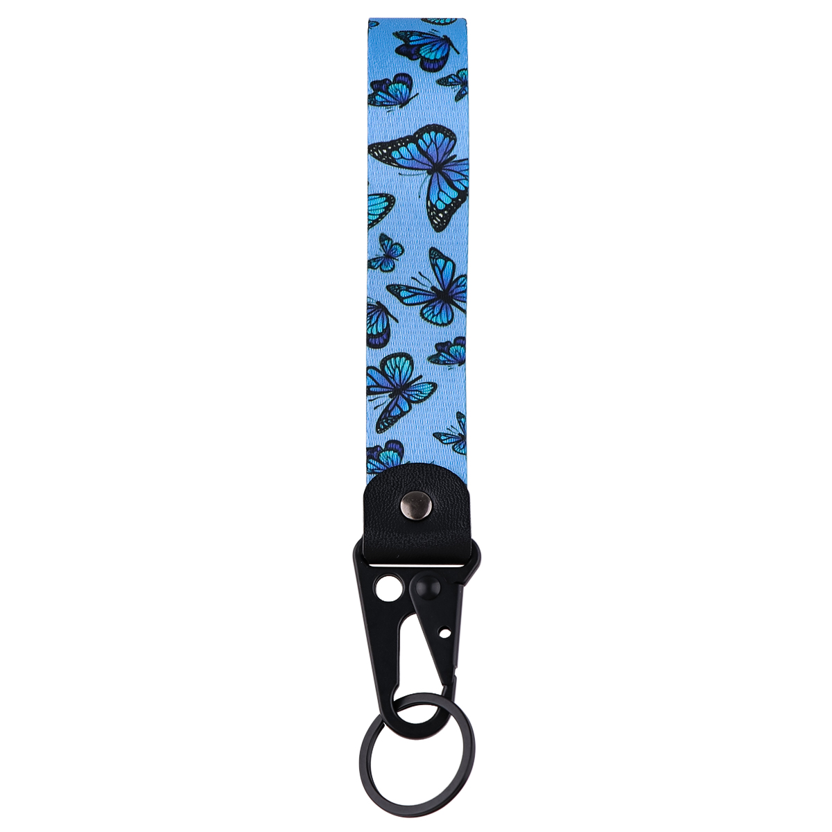 LLavero de mariposa para coche, cordón para llaves, USB, tarjeta de identificación para gimnasio, soporte para insignia, correas para teléfono móvil, correas cortas para muñeca, accesorios para llavero: Rojo