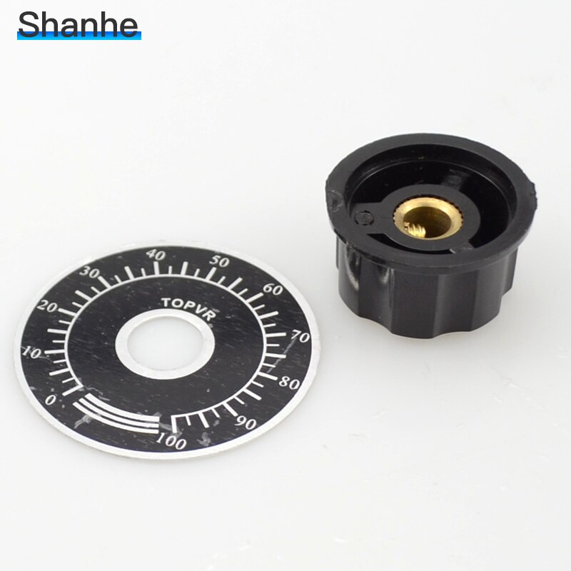 1Set Precision Dial + Knop/Numeriek Aluminium Regelknop Potentiometer