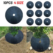 10pcs Tree Rings For Control Non-woven Fabric Tree Protector Mat 15cm/25cm/27cm/32cm Tree Ring Barrier Outdoor Gardens Tools