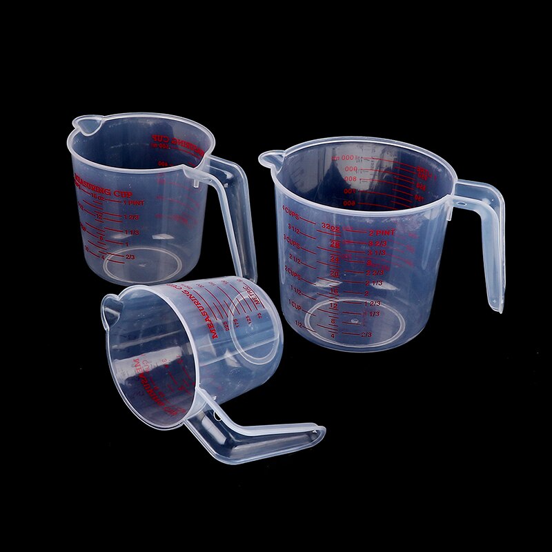 1PC 250/500/1000ML PP Plastic Flask Digital Measuring Cup Cylinder Scale Measure Glass Lab Laboratory Tools