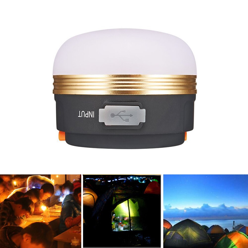 Mini bärbara campinglampor 3w led campinglyktor tält lampa utomhus vandring natthängande lampa usb uppladdningsbar nattlampa