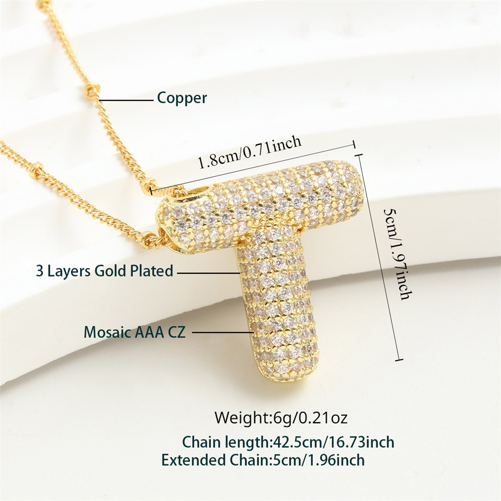Colgante Vintage de acero inoxidable con letra dorada, Collar con inicial del alfabeto de A-Z para mujer, Collar de cadena, de joyería