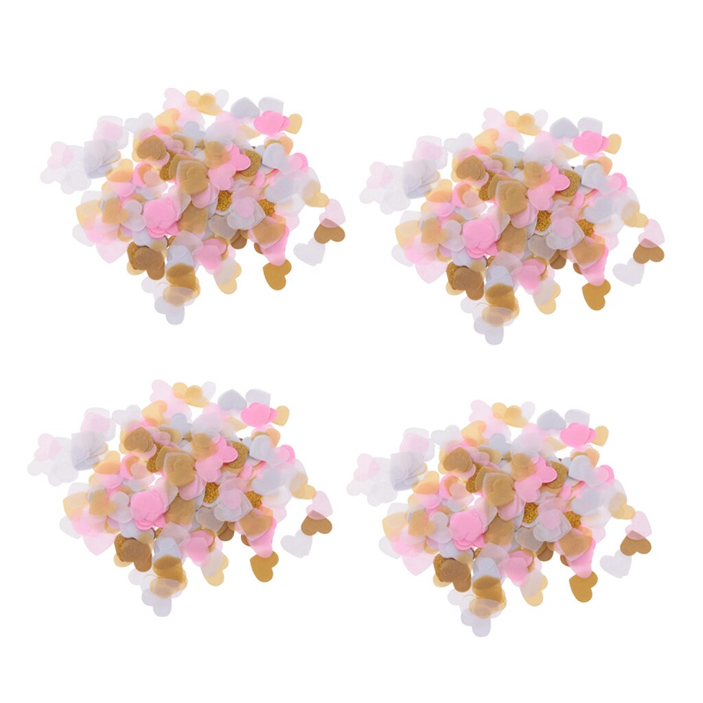 4 Packs Heart Shape Confetti Tissue Paper Wedding Party Decoration Biodegradable