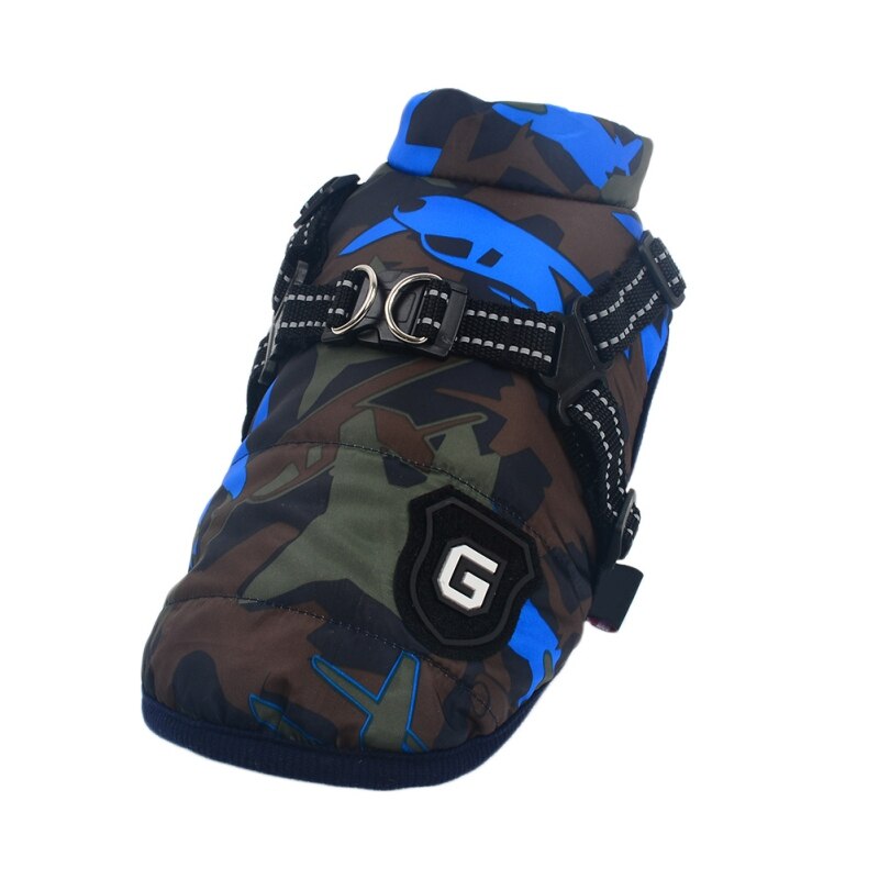 Pet Dog Cotton Material Vest Windproof Fabric Simple Adjustable Beautiful Clothes Autumn and Winter