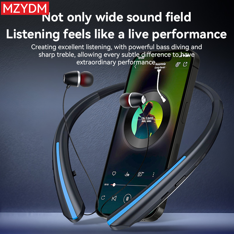 Bluetooth Neckband Headphones HX801 Noise Cancelling Sports Earbuds Waterproof HiFi Stereo Bass Wireless Headset Earphones