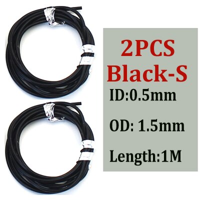 2 pçs acessórios de pesca da carpa shink tubo gancho linha mangas para o equipamento da carpa manga de borracha macio rig tubo manga fingir linha de pesca: 2PCS-Black-S