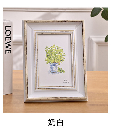 Classic Photo Frame Standing for Tabletop Hanging Wall Farmhouse Home Desk Office Decor Handmade Family Picture Frame: 5 inch / Blue