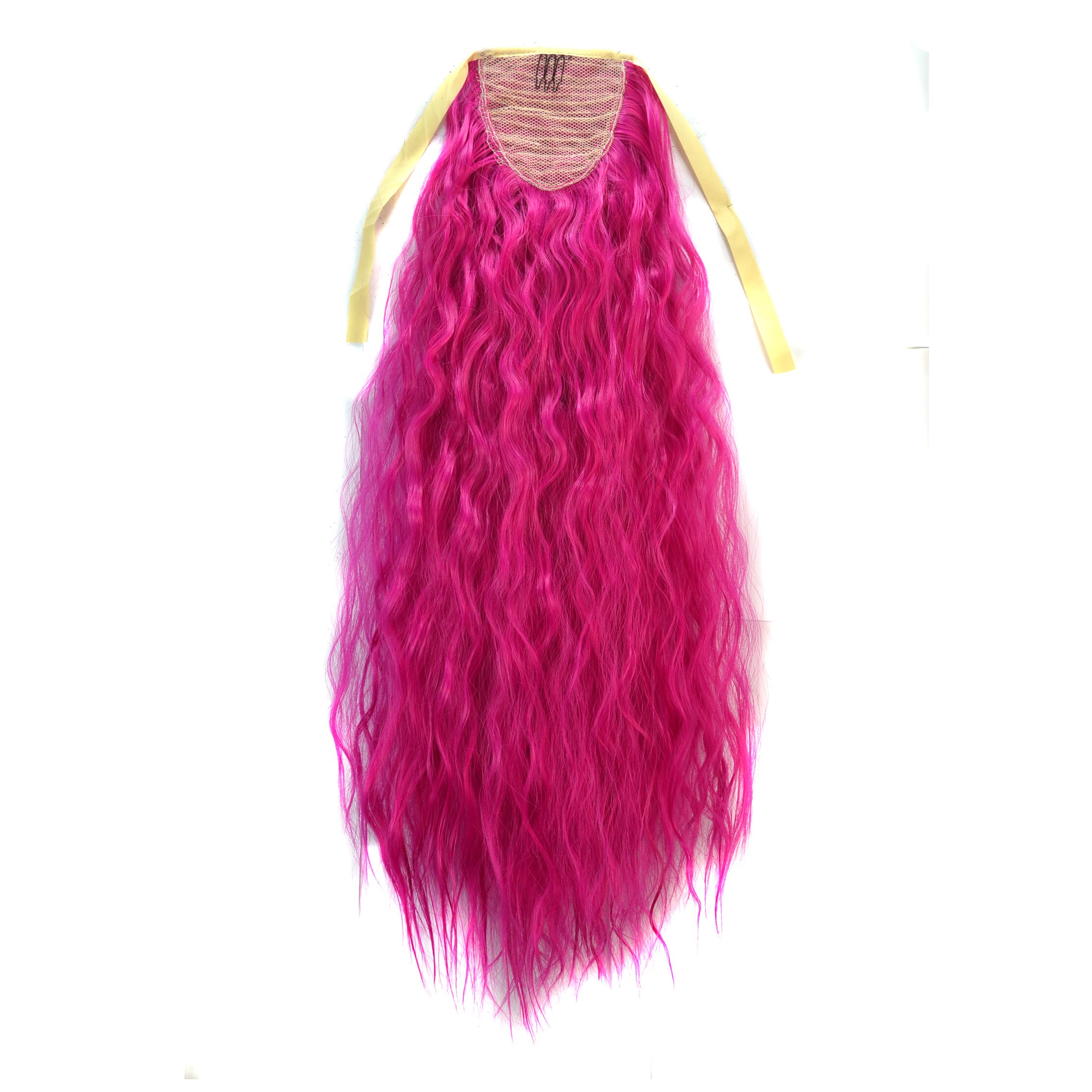 Synthetic Ponytail Wate Wave Long High Temperature Fiber Tie on Hair Extensions For Girls Party Clip in Hairpieces OLD STREET
