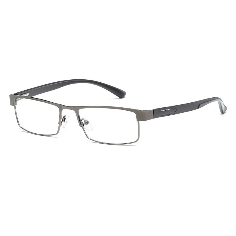 Rbenn metal frame men óculos de leitura do vintage negócios hyperopia eyewear masculino óculos de leitura + 1.25 1.75 2.75 3.75 5.0 6.0: +100 / Gun