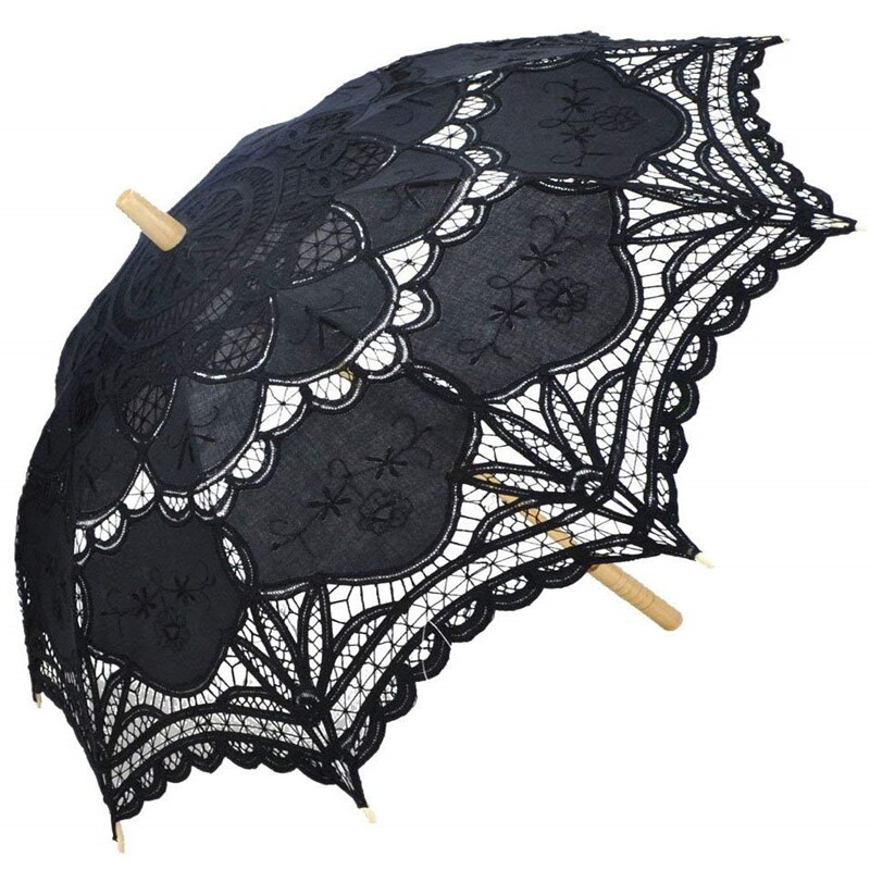 Yo cho mireasa nunta umbrela dantela alba umbrela de soare broderie manuala accesorii foto accesorii decor