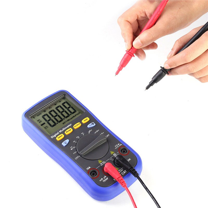 multimètre numérique bluetooth LCD BLE 4.0 avec fil de Test Thermocouple de type K 6000 rétro-éclairage réel 10M Ohms