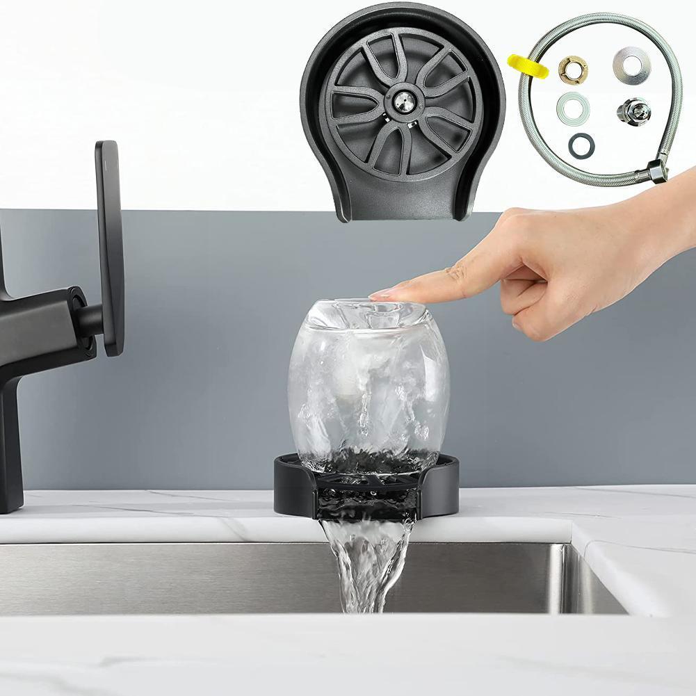 Glass Rinser for Kitchen Sink Bottle Cup Washer for Sink Attachment Kitchen Bar Sink Cleaner Accessories Sprayer Faucet Bab F5Q2