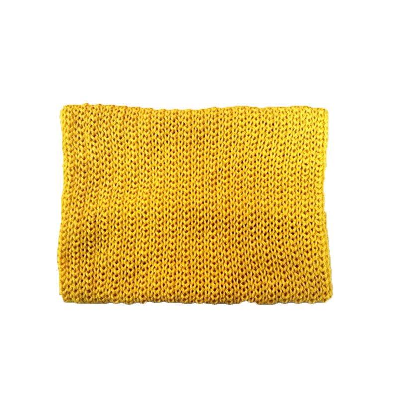 Effen Kleur Slabbetjes Gebreide Katoenen Baby Sjaal Winter Warme Halsdoek Meisjes Jongens O Ring Sjaals