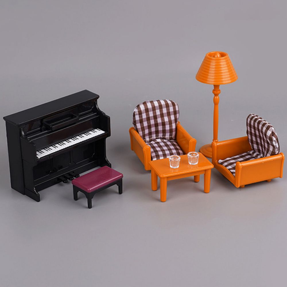 Miniature Furniture 1:12 Dollhouse Kitchen Livingroom Bedroom Set DIY Scene Doll Play Decoration Girl Toy House
