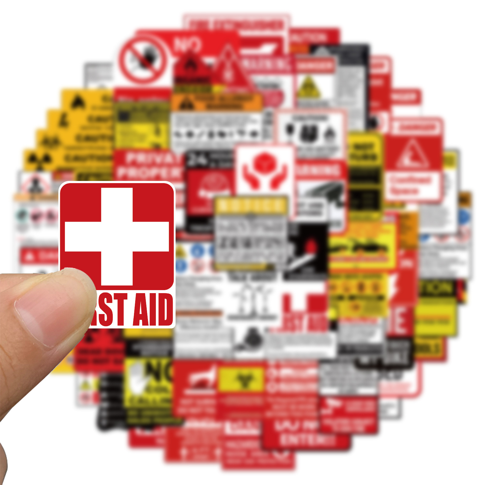 10/30/75Pcs Waarschuwing Teken Stickers Gevaar Verboden Graffiti Decals Klassieke Speelgoed Diy Laptop Telefoon Koffer Muur deur Auto Sticker