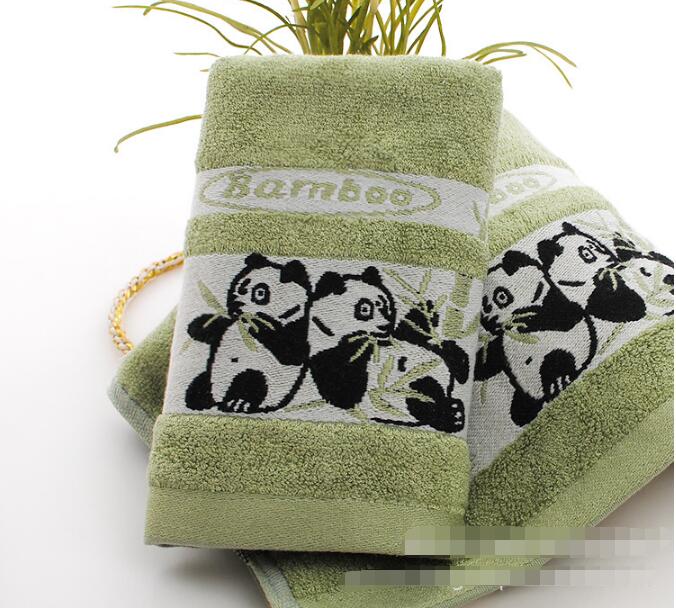 Custom panda pyyhe bambu painettu puuvilla kasvot kylpypyyhe mikrokuitukangas lapsille miehille naisille suihku pyyhe