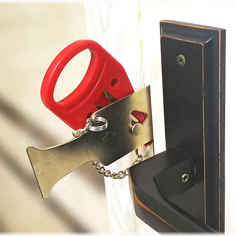 Bærbar dørlås erstatter addalock kompatibel til rejselås, skolelåsningslås også for sikkerhed hjemme lejlighed livi