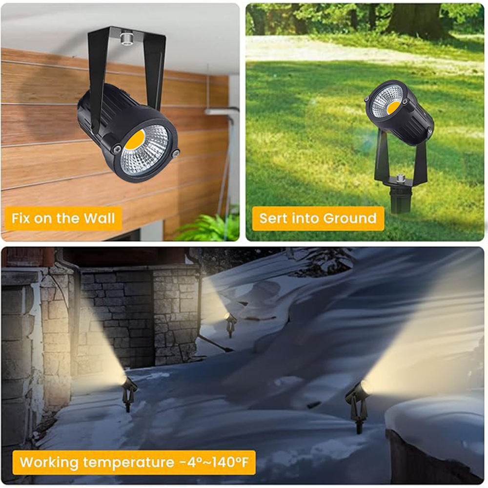 Led havebelysning 5w udendørs græsplænelampe vandtæt belysning havesti spotlights  ac85v-265v dc12v