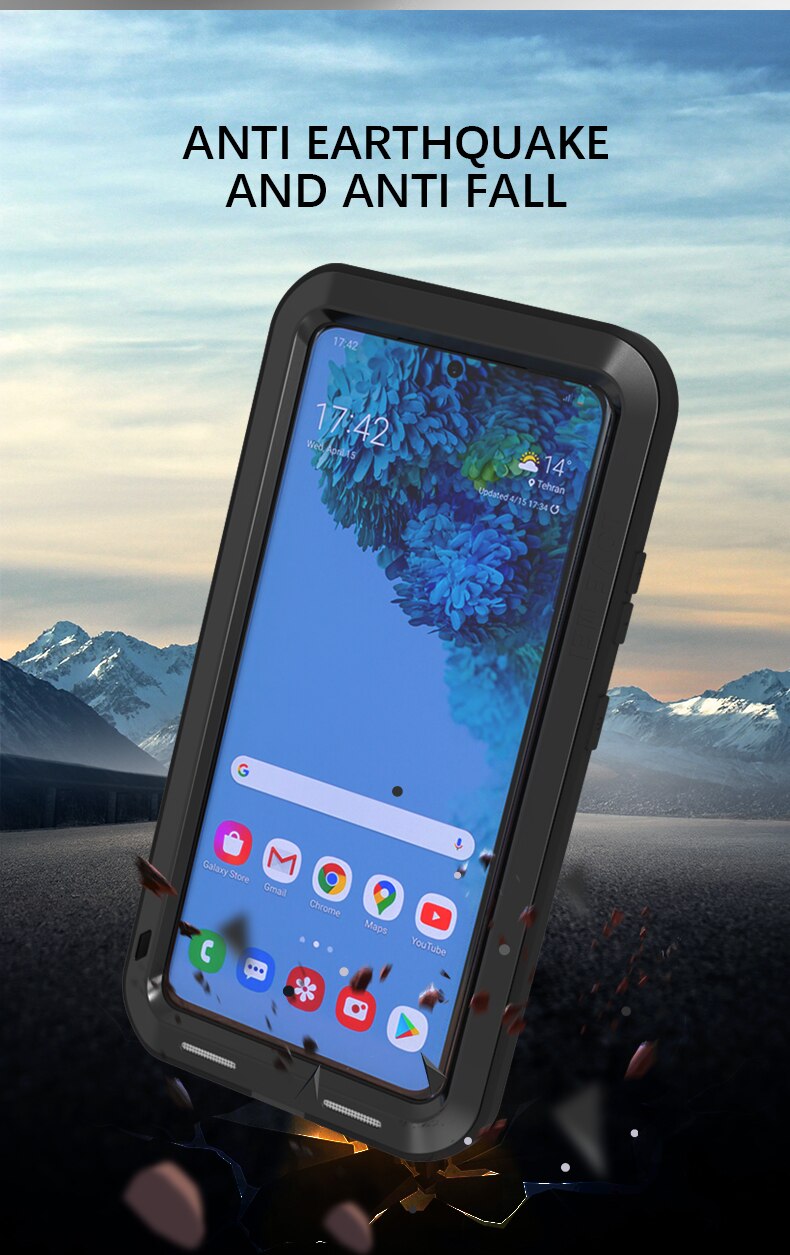 Original Love Mei Powerful Case For Samsung Galaxy S21 Ultra 5G 6.8 inch dust Shockproof Metal Aluminum Case Cover + Package