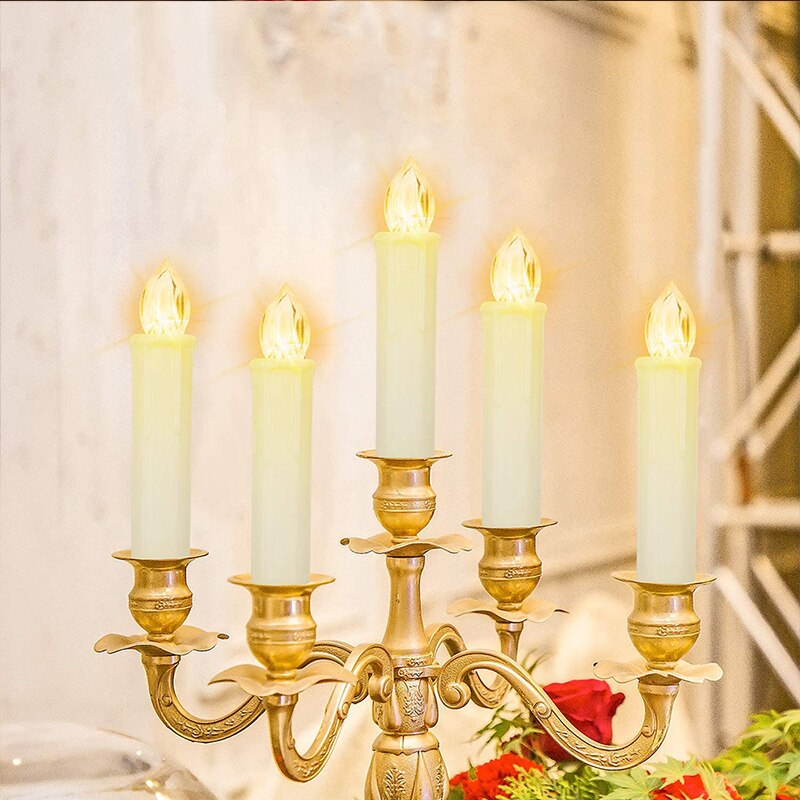 Weiß Kreative Warme LED Kerze Flackern Lampe Nacht Licht Simulation Flamme Hause Hochzeit Lampe Festival Feier Dekoration