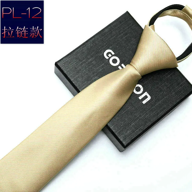 48*6 Cm Mannen Stropdas Bedrijf Formele Kleding Dragen Streep Effen Kleuren Rits Stropdas Voor Mannen slim Skinny Tie: PL-12